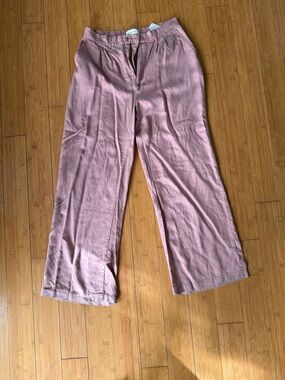 Abercrombie Sloane Tailored Light Mauve Wide-Leg Pants